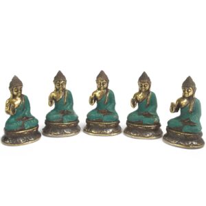 Sitzender Mini-Buddha mit erhobener Hand
