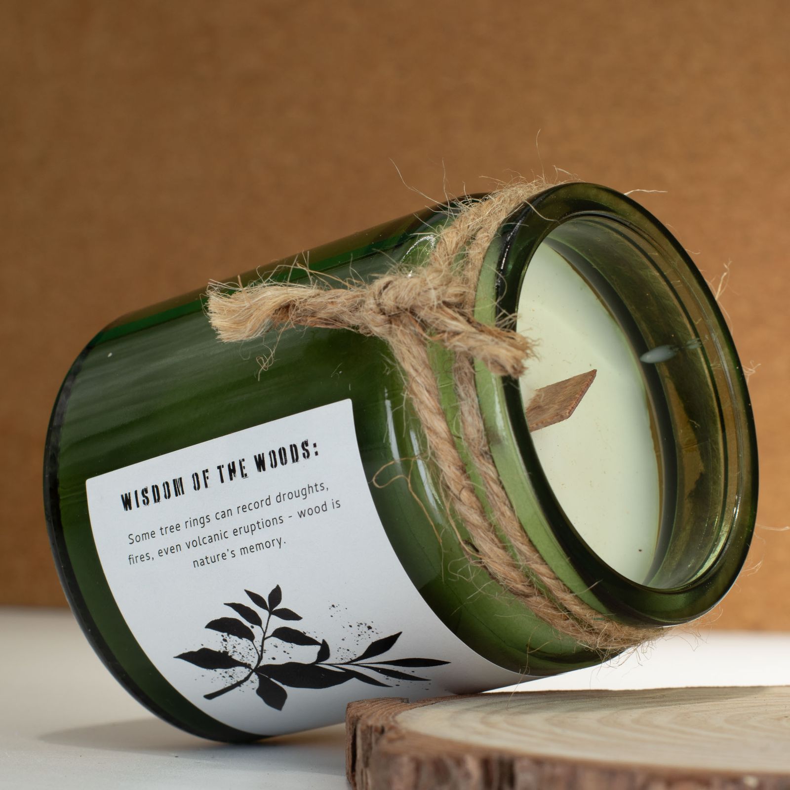 Sojawachskerze – Greenman Holzdocht Sojakerze – Salbei & Mintwood – Bild 4