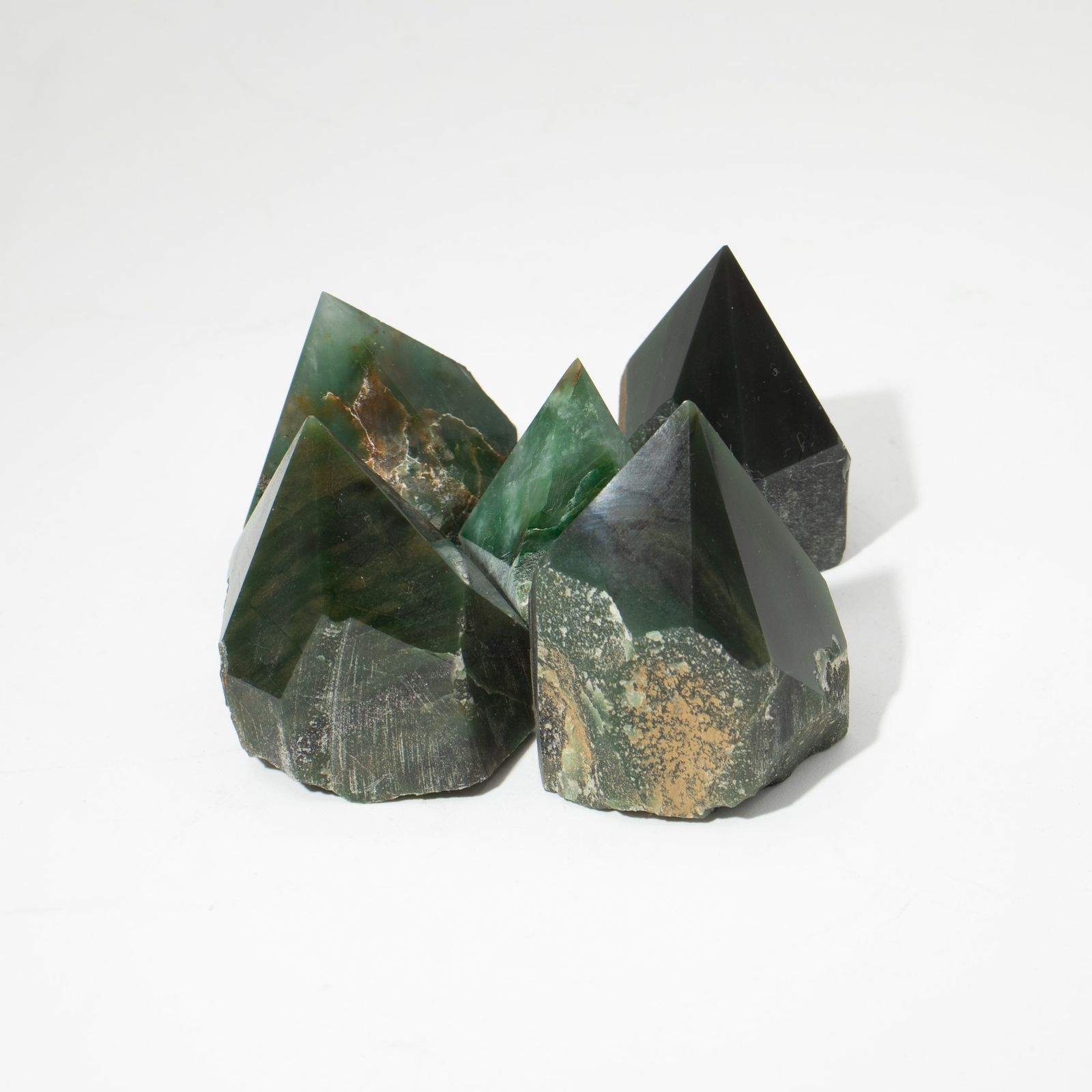 Edelsteinspitzen mit polierter Spitze – Grüner Aventurin (ca. 5-6 Stück) – Bild 3