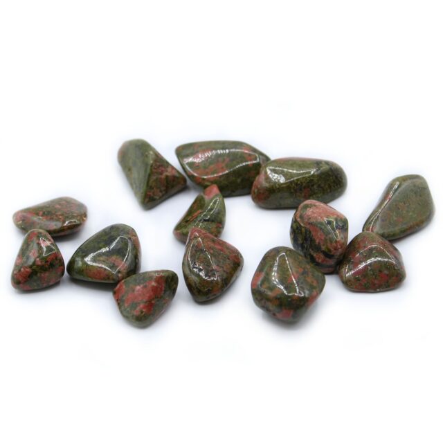 24er-Packung L Trommelsteine – Unakite L