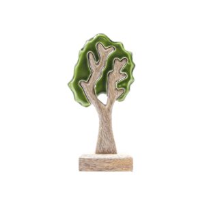 Walddeko aus Mangoholz – Einzelner Baum 3D-Motiv, 20x10 cm
