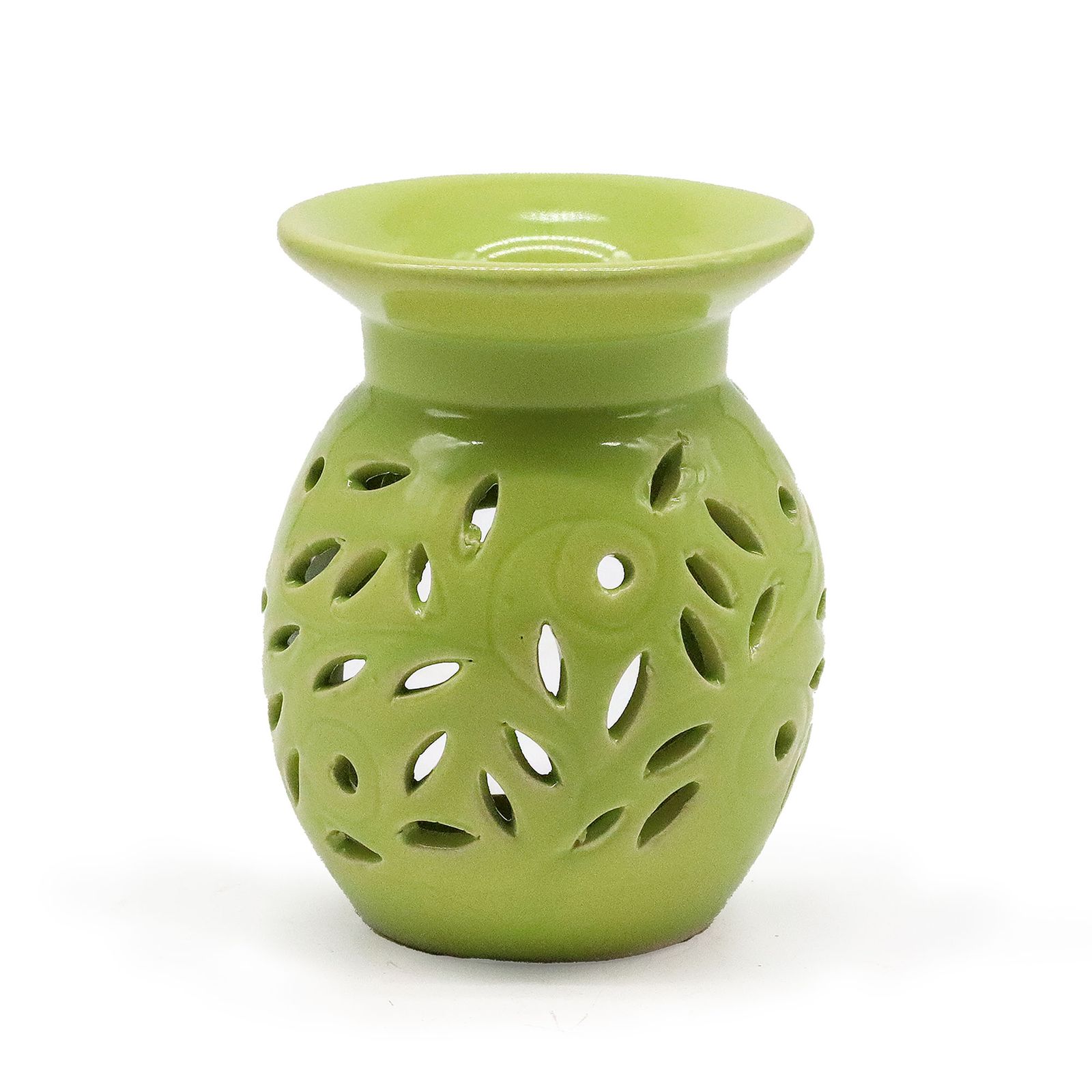 Duftlampe mit Blumenmotiv – Limette