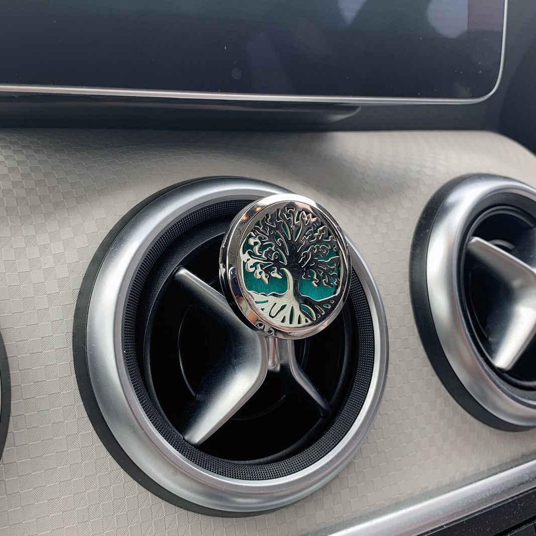 Auto-Duftanhänger – Zinnfarben Yoga-Chakra – 30 mm – Bild 3