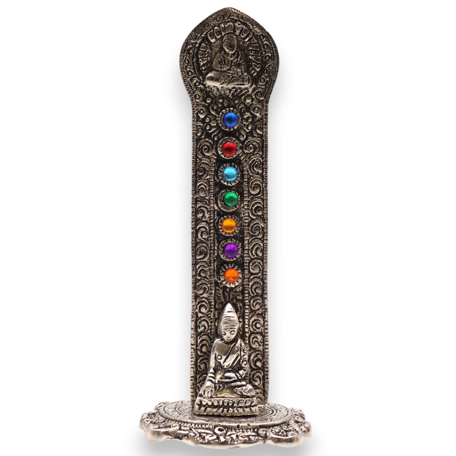Räucherhalter – 7 Chakra Turm Buddha 16x6x7 cm