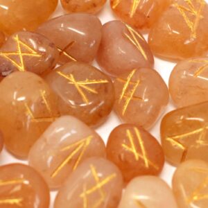 Runen – Runenstein-Set im Beutel – Gelb Aventurine