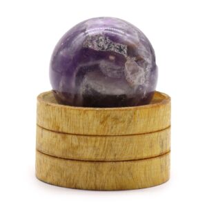 Edelsteinkugel 40 mm – afrikanisch Amethyst mit Ständer