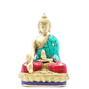 Buddha-Figur aus Messing – Hände gesenkt – 11,5 cm