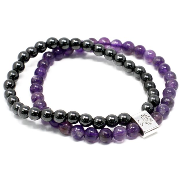 Magnetisches Edelsteinarmband – Amethyst