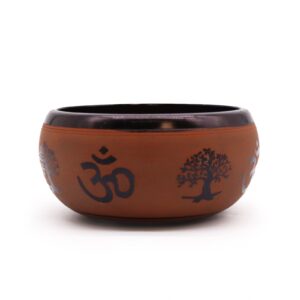 Earth Powder Klangschale – Clay Om Buddha – 16 cm
