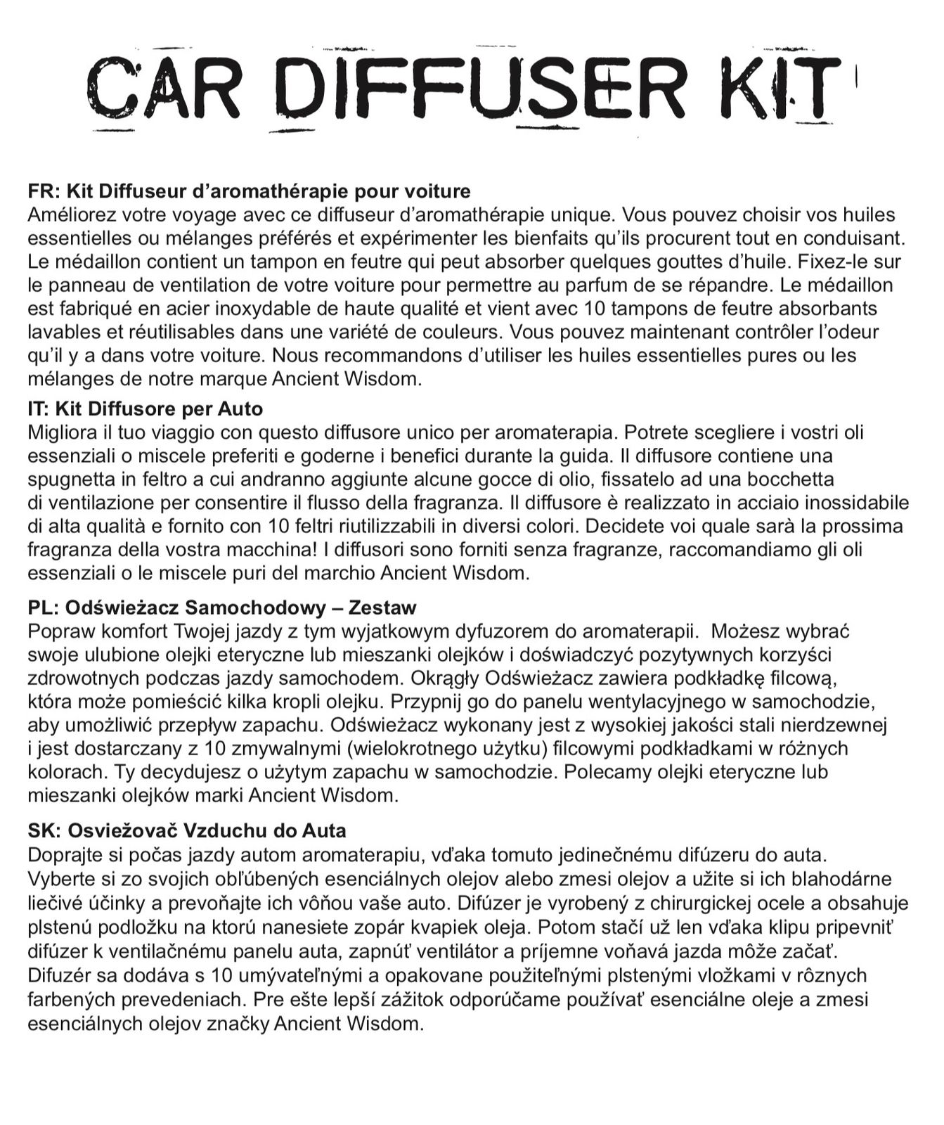 Auto-Duftanhänger – Hamsa – 30 mm – Bild 7