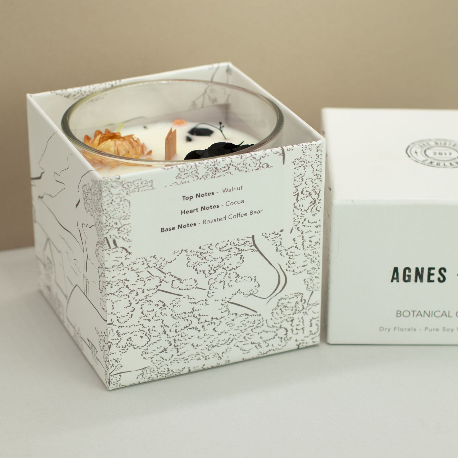 Sojawachskerze – Agnes + Cat botanisch – Lakeland Mocha – Bild 2