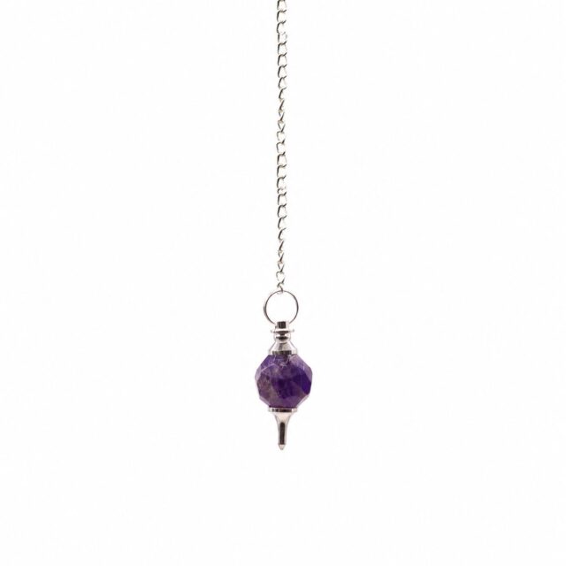 Facettiertes Edelsteinpendel – Amethyst