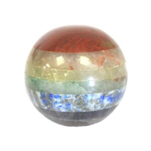Chakra-Dekostein aus verbundenen Steinen – Kugel – 40–50 mm