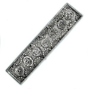 Räucherhalter – poliert Aluminium Chakra Long 23 cm