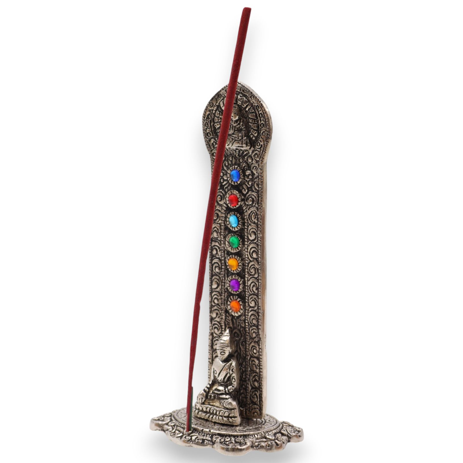 Räucherhalter – 7 Chakra Turm Buddha 16x6x7 cm – Bild 3