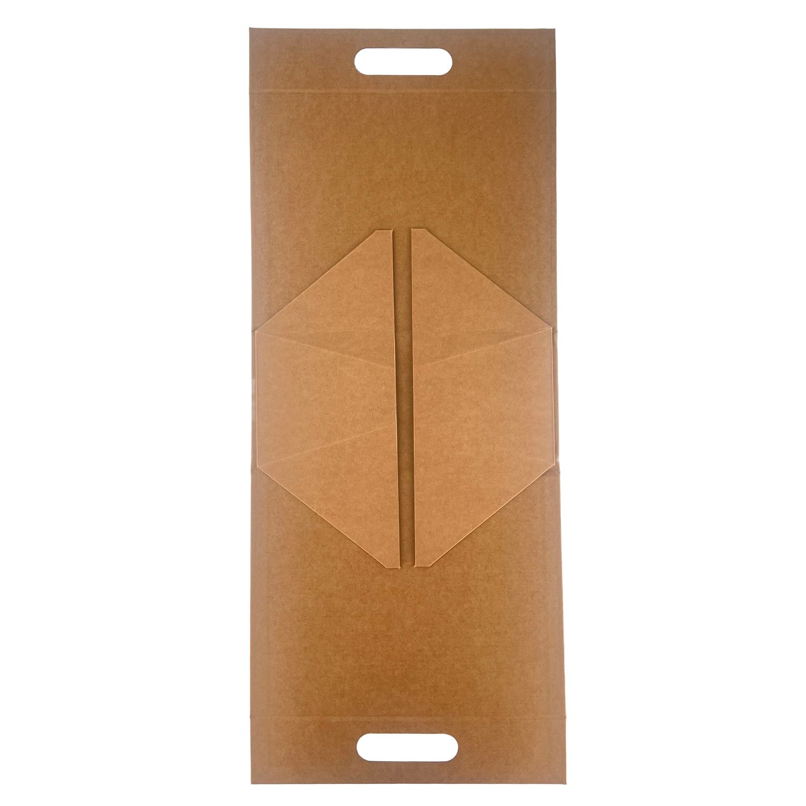 Faltbare Geschenktasche – Mittel, Braun/Kraftpapier, 20 × 10 × 20 cm – Bild 2