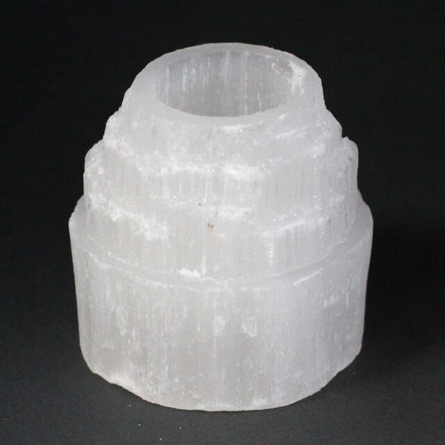 Selenit Mountain Top Kerzenhalter – 8 cm