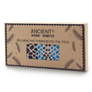 Massage-Accessoire – Augenkissen mit Lavendel aus Baumwolle und Jute in Geschenkbox – Blau Viper