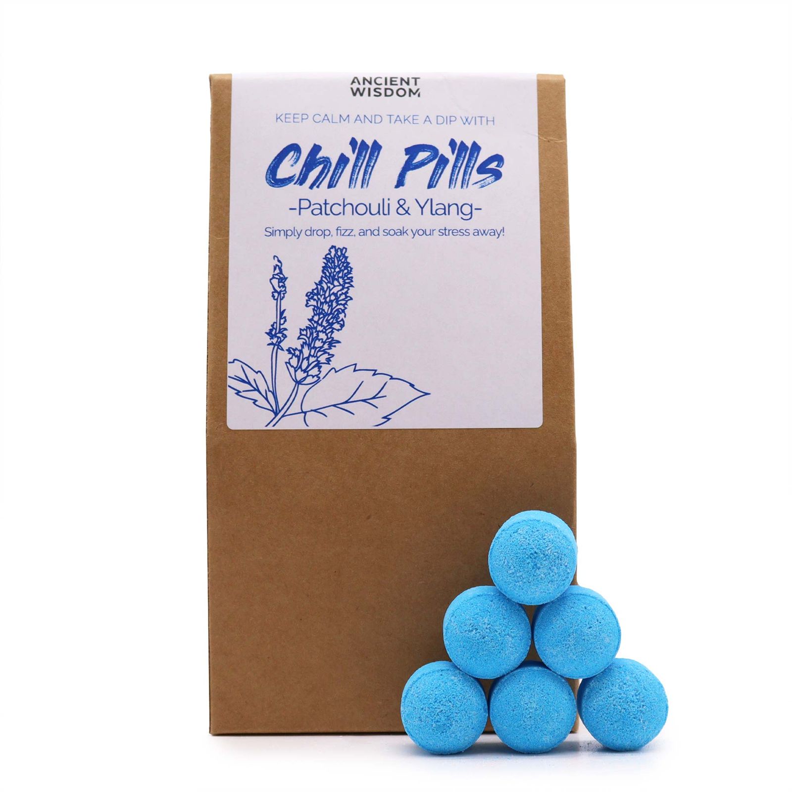 Badekugeln „Chill Pills“ – Ylang-Ylang & Patchouli, 350 g