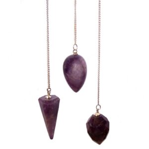 Amethyst – Pendel, Motten-Tuch & Kristalle