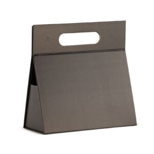 Faltbare Geschenktasche – Mittel, Schwarz, 20 × 10 × 20 cm