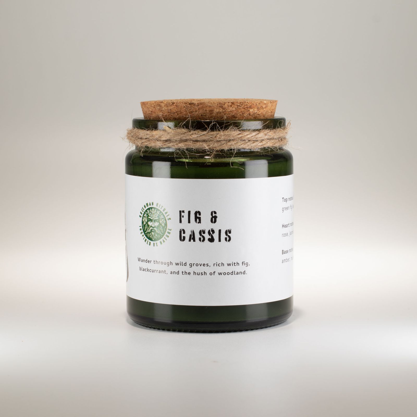 Sojawachskerze – Greenman Holzdocht Sojakerze – zerdrückte Feige & Cassis – Bild 3