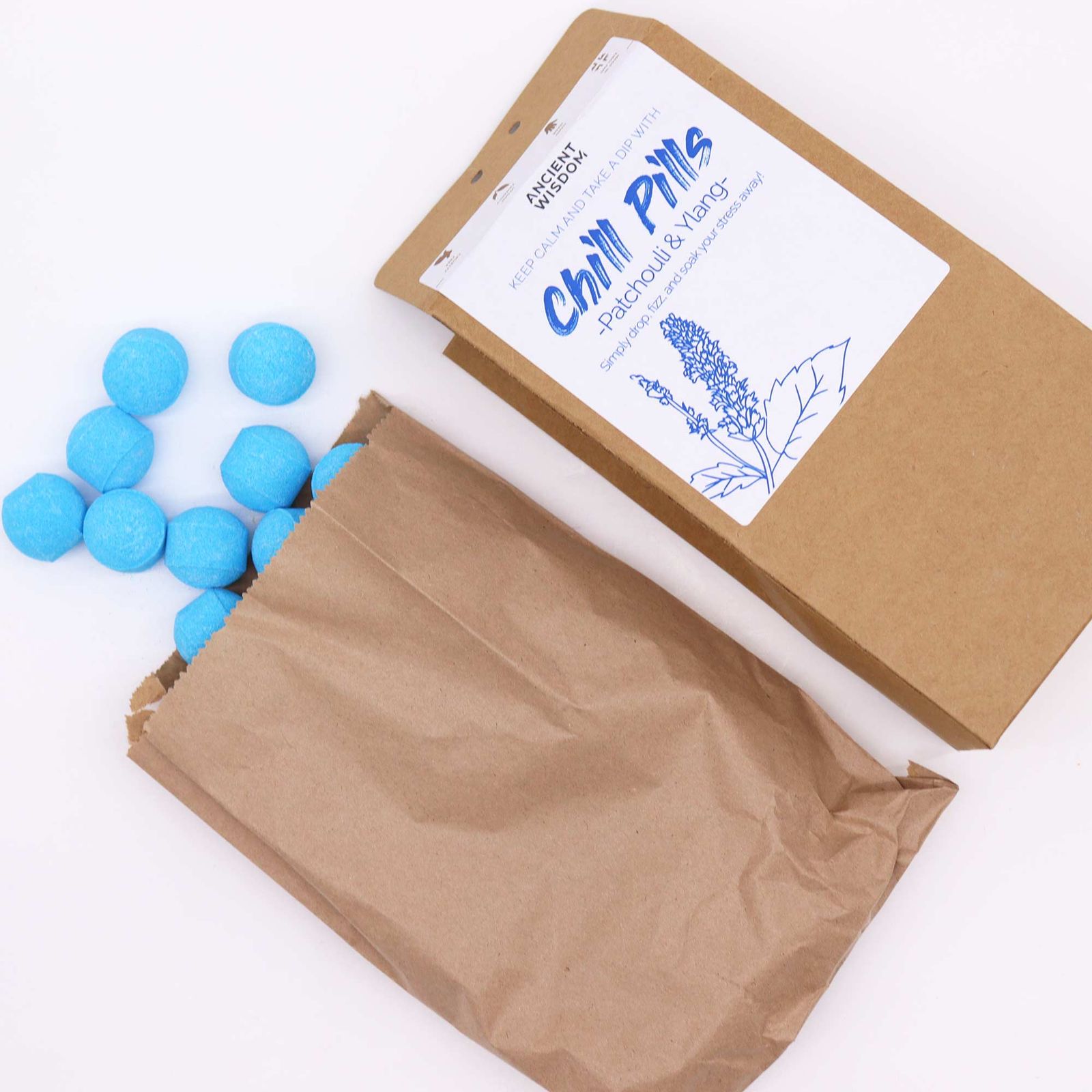 Badekugeln „Chill Pills“ – Ylang-Ylang & Patchouli, 350 g – Bild 2