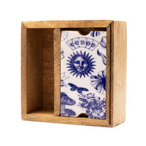 Tarotbox mit zwei Fächern und Kartenhalter