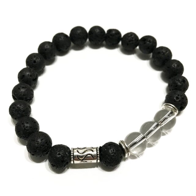 Lava Stein Armband – Ethno Bergkristall