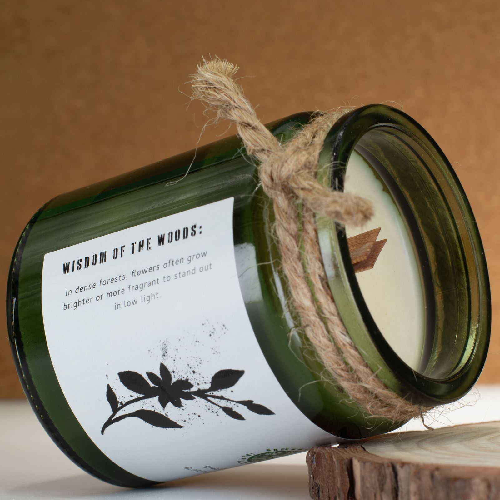 Sojawachskerze – Greenman Holzdocht Sojakerze – Jasmin Glade – Bild 4