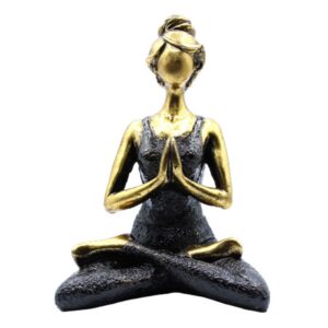 Yoga-Figur – bronzefarben & schwarz 24 cm