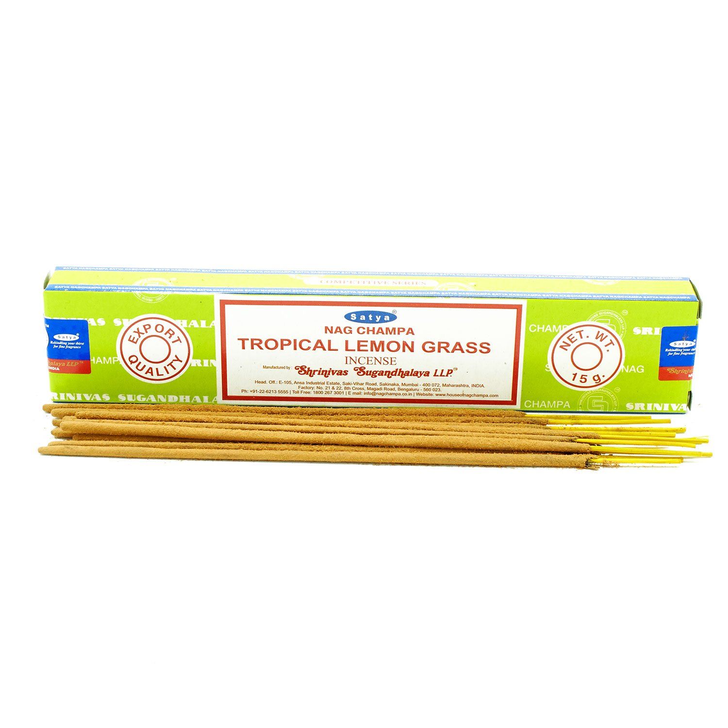 Räucherstäbchen – Satya 15 g – Tropisches Zitronengras – Bild 2