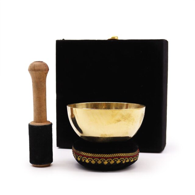 Messing Klangschalen-Geschenkset – 9 cm
