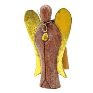 Hati-Hati Holzengel – Schutz, 15 cm