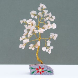 Edelsteinbaum aus Rosenquarz – 80 Steine