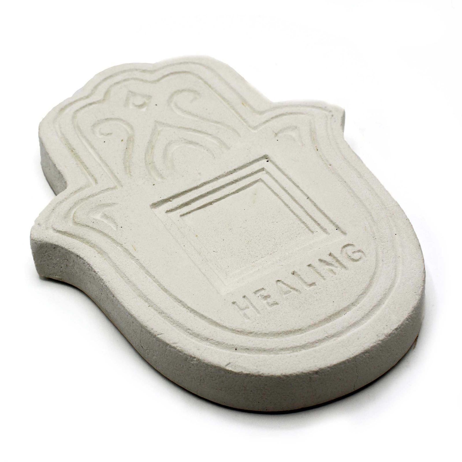 Räucherhalter – Healling Teller – Weiß Stein