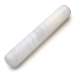 Selenitstab – 16 cm (Rund beiden Enden)