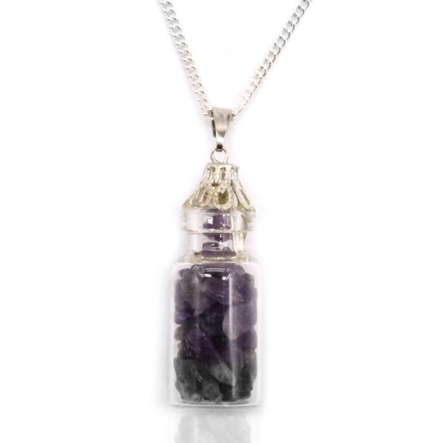 in Flasche Edelsteinkette – Amethyst