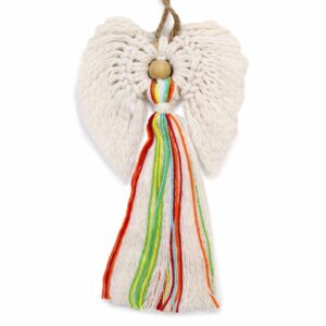 Makramee-Engel aus Baumwolle – Harmonie