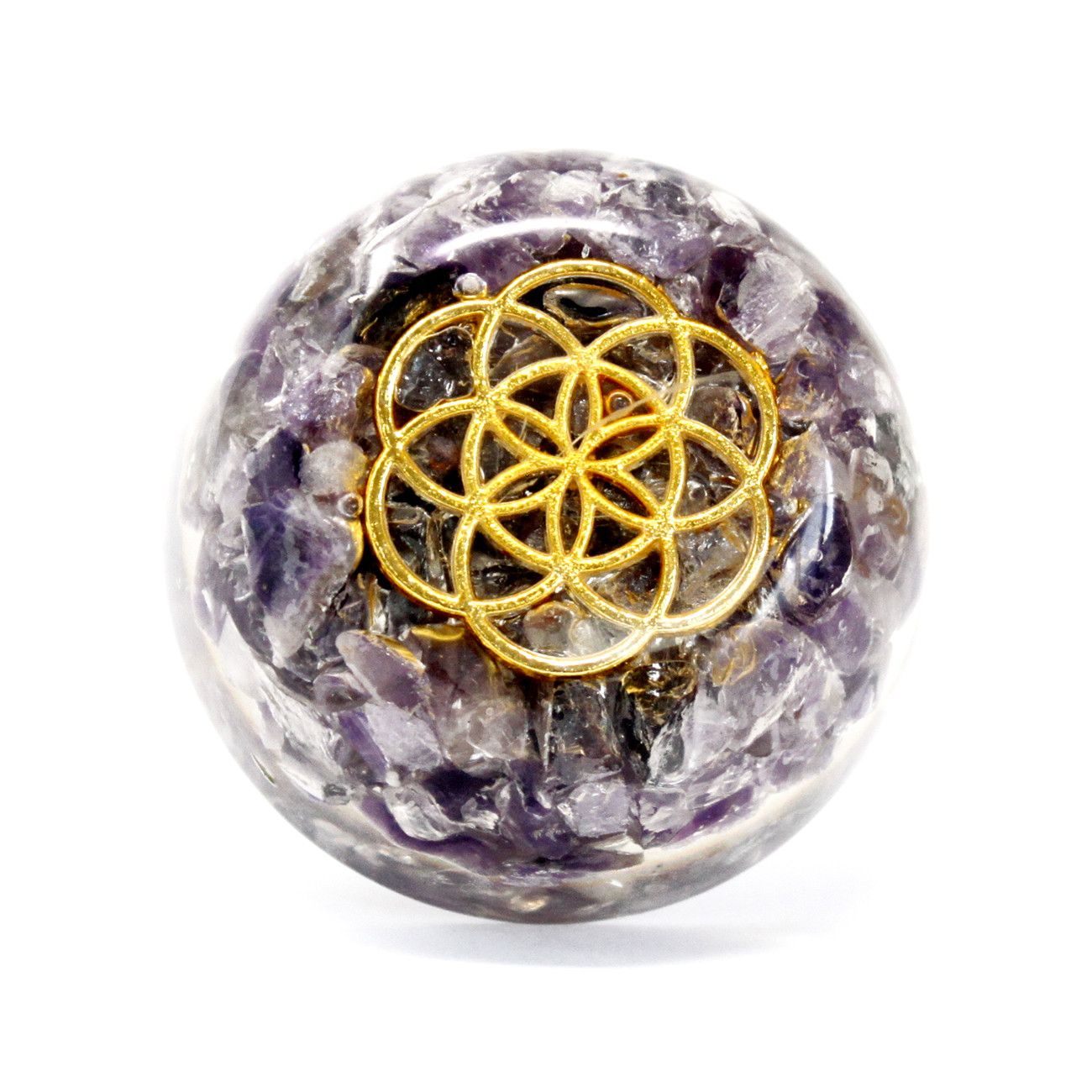 Orgonit-Tischobjekt – Amethyst Kuppel – Bild 3