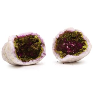 Farbig Calcit Geoden – Rosa & Gold