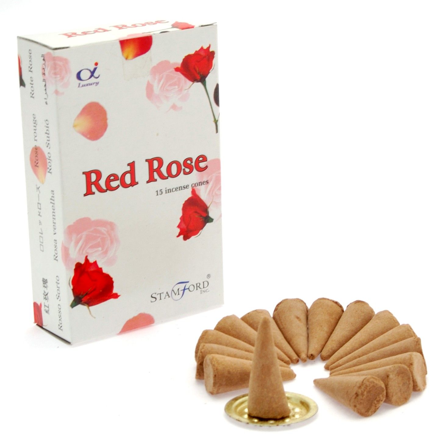 Räucherkegel – Rot Rose
