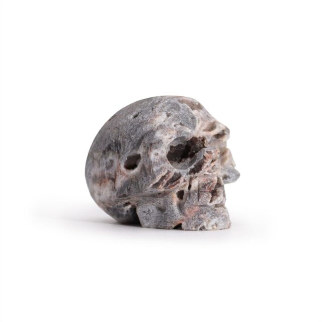Calcit-Geoden Geschnitzt Totenkopf – (ca. 4.5 cm)