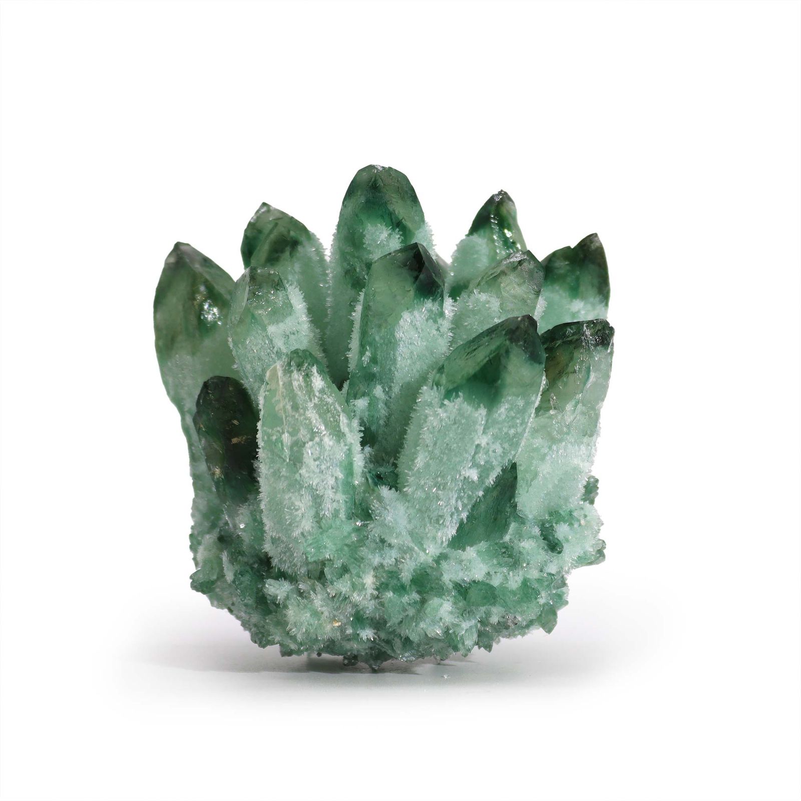 Quarz-Kristallgruppe – Grün Ghost Quarz (ca. 250-300 g 8 cm)
