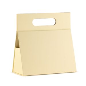 Faltbare Geschenktasche – Mittel, Elfenbein, 20 × 10 × 20 cm