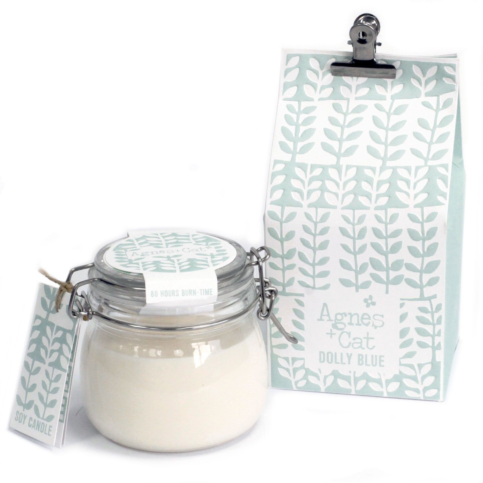 Sojawachskerze – Kilner Glas Kerze – Dolly Blau