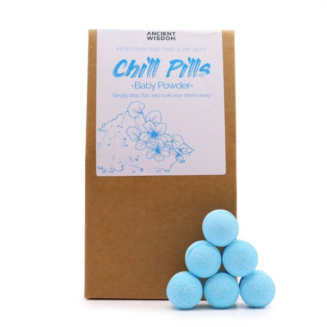 Badekugeln „Chill Pills“ – Babypuder, 350 g