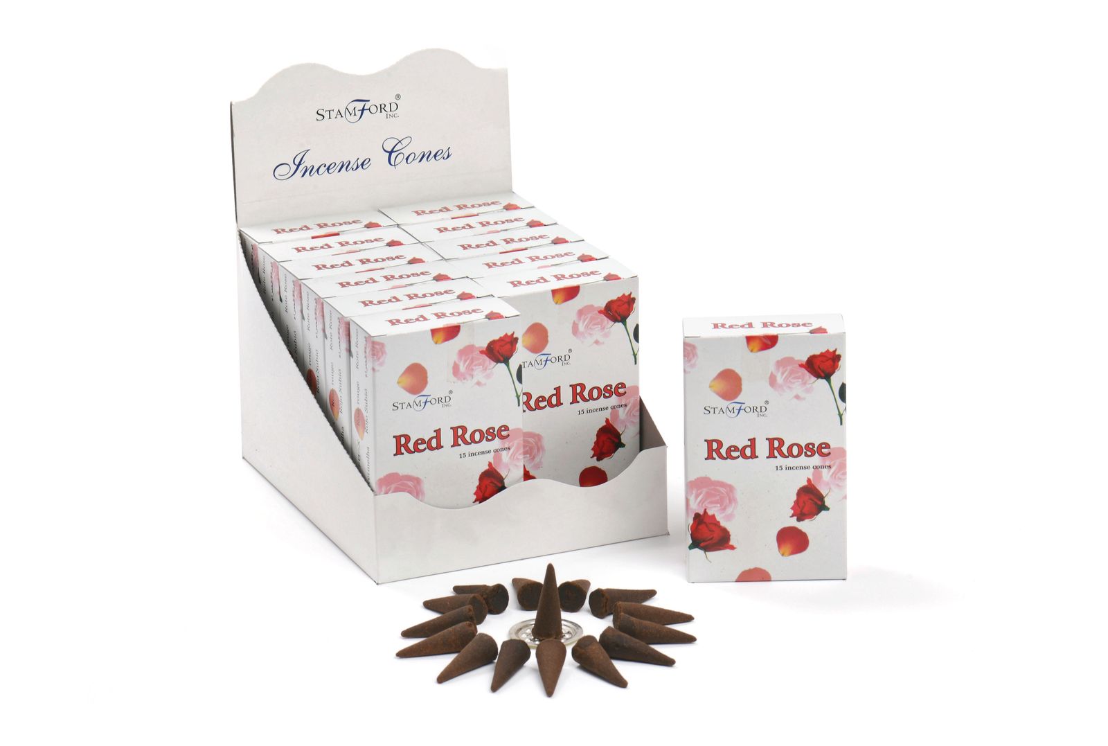 Räucherkegel – Rot Rose – Bild 3