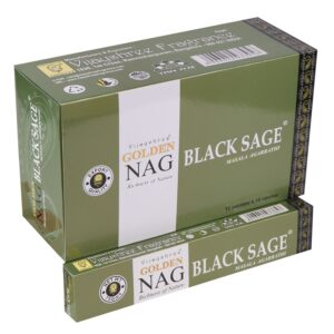 Räucherstäbchen – 15 g Golden Nag – Schwarz Salbei