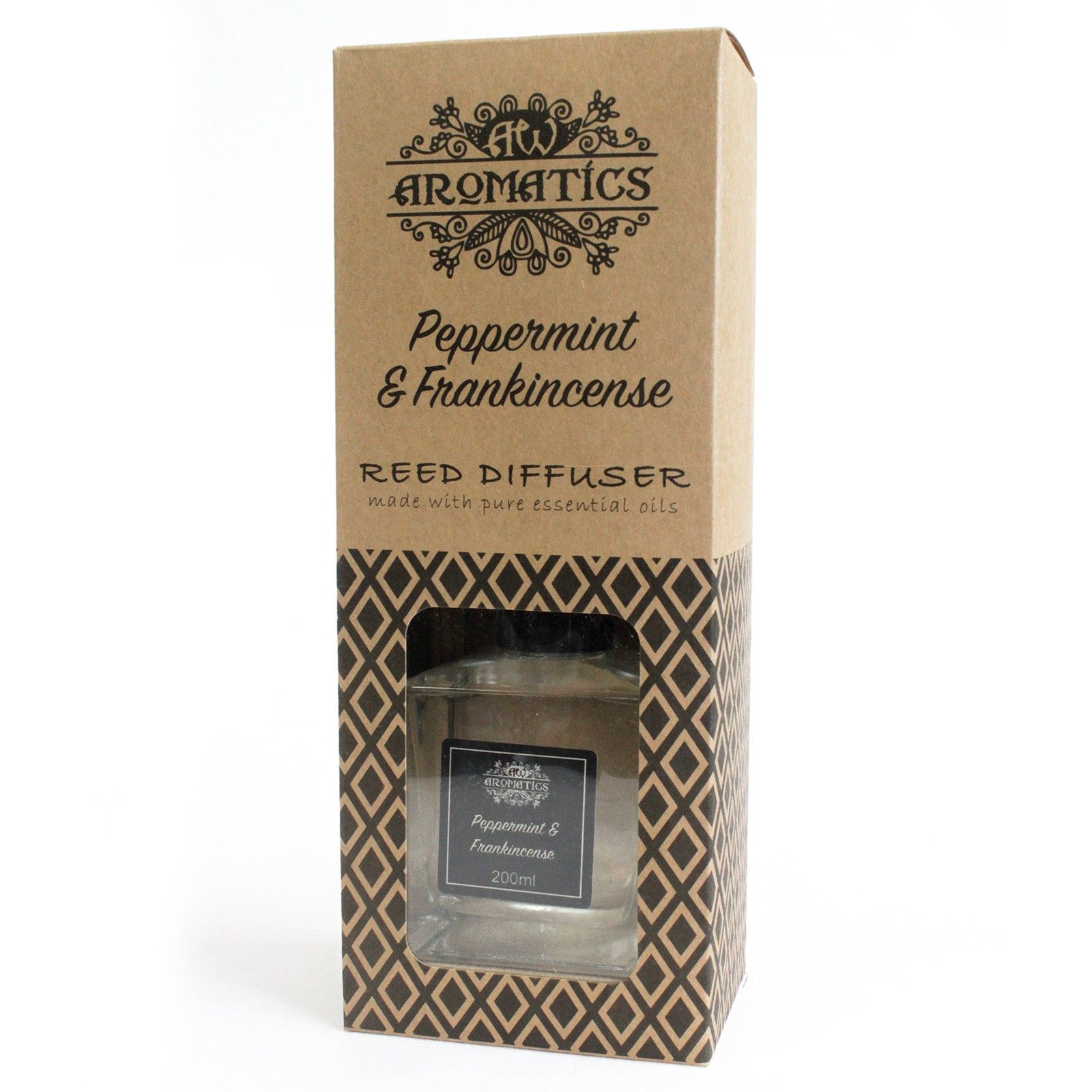 Raumduft mit Duftstäbchen – 200 ml Pfefferminze & Weihrauch ätherisches Öl – Bild 3